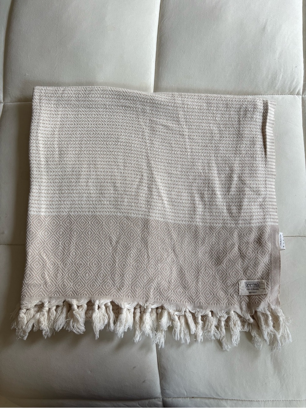 Teema Cream/Beige Turkish Towel
